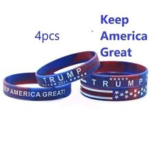Trump 2024 Silicone Bracelet Party Favor Keep America Great Wristband 4pcs picture