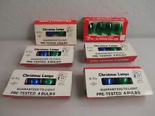 Vintage C7 Christmas bulb lights NOS retro advertising 6 packs  picture