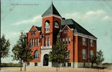 1908. HIGH SCHOOL. DECKERVILLE, MICHIGAN. POSTCARD. SC29 picture