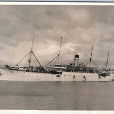 c1910s USAT Transport Thomas RPPC Army Transport Steam Ship Photo Postcard A98 picture