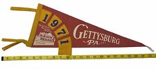 Vintage 70’s Pennant Gettysburg National Museum Gettysburg PA Electric Map 1971 picture