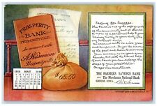The Farmers Savings Bank Merchant National Bank Greene IA Calendar Postcard picture