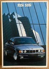 MINT ORIGINAL 1989 BMW 525i 535 (E34) Sales Brochure 40 pages (USA)  picture