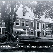 c1950s Indianola, IA RPPC Carver Science Hall Simpson College Real Photo A108 picture