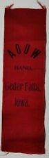 c1890 Ancient Order of United Workmen AOUW Ribbon Cedar Falls IA Iowa picture