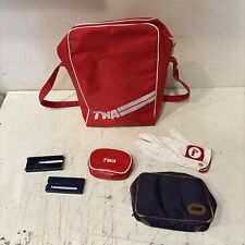 Vintage 1970’s TWA Trans World Airlines Carry On Tote Travel Bag Lot picture