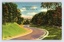 Postcard Michigan Grand Rapids MI Lake Boulevard John Ball Park 1941 Posted picture