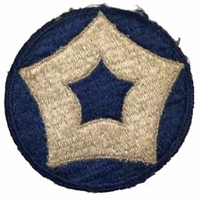WWII US Army Patch 5th Service Command Embroidered Military Badge Original Vtg picture