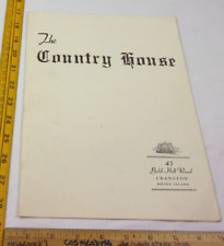 The Country House restaurant menu 1950s Cranston Rhode Island VINTAGE picture