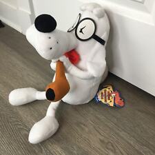 NWT The Adventures of Rocky and Bullwinkle Mr. Peabody Plush Toy White 15'' picture