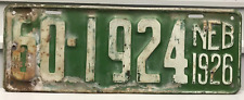 1926 Nebraska License Plate 60-1924 picture