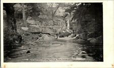 1907. NEW FOUNDLAND,NJ. OLINTON FOOT BRIDGE AND FALLS. POSTCARD MM23 picture