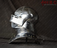 Visored Sallet Helmet with Bevor late 15th century Medieval Sallet helmet Sca picture
