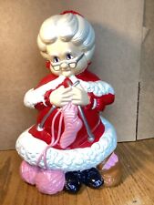 Vintage Atlantic Mold Style Galina Ceramic Mrs Claus Knitting Christmas 13” picture