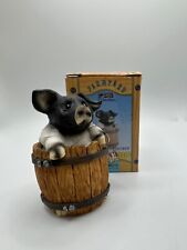 Youngs Farmyard Pig in a Barrel Mini Figurine Collectible w/ Box 3