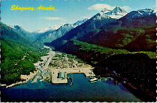 Skagway Port Alaska Aerial View Vintage Iconic Sought After Postcard Unposted picture
