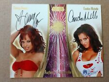 Candice Michelle & Christy Hemme signed Bench warmer Jumbo Card WWE Top Diva's picture