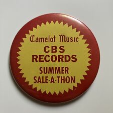 Vintage Button Pin Red and Yellow Camelot Music CBS Records Summer Sale A Thon picture