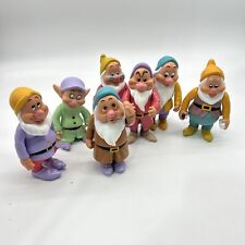 Vintage Disney Snow White's Seven Dwarves 6” PVC Arm Jointed Figures Dwarves picture