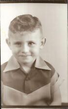 Found Photograph bw YOUNG BOY Original 1950'S VINTAGE 15 31 X picture