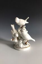 A Vintage German Porcelain Gilt Decorated Group Of Birds picture