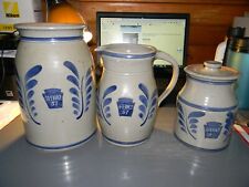 Westerwald Pottery Heinz 57 Stoneware Pitcher and 2 Crocks With Lids Emb. Signed picture