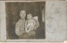 RPPC Brazil Indiana Mother Child Ida Meiring Antique Real Photo Postcard 1909 picture