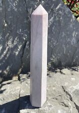 3.04lb 12'' Natural Pink Opal Obelisk Tower Wand Point Crystal Rock Energy picture