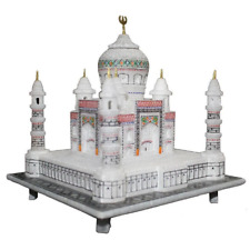 Handmade Alabaster Taj Mahal Replica, Decorative Taj Mahal Showpiece, Ideal for picture