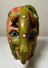 Vintage Guererro Mexican Folk Art Mask — Lizard Face picture