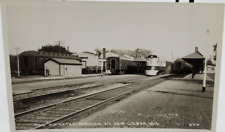 RPPC Train Hiawatha, New Lisbon, Wis. Depot, Worker, Train Cars picture