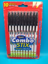 Roseart Vintage Combo Stix Ball Point Pens & Highlighter Dual Tip. Rare picture