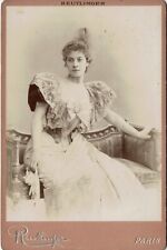 CABINET CARD REUTLINGER circa 1890 Marthe BRANDES Actress Comédie Française picture