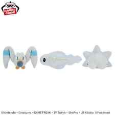 Pokemon Color Selection White Plush toy set of 3 Wingull Tynamo Snom 14cm picture