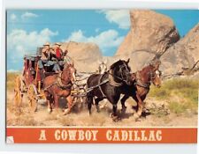 Postcard Cowboy's Cadillac Desert Scene picture
