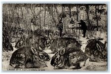 c1910's Great Sport Shooting Rabbits In Martin Iowa IA RPPC Photo Postcard picture