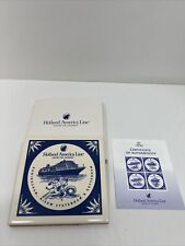 Holland American Cruise Line - Savor The Journey Delft Tile with COA in box picture