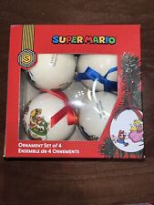 Nintendo Super Mario Christmas Ornaments Set Of 4 NEW GameStop  picture
