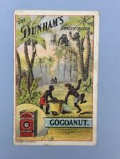 1880s DUNHAMS COCOA Cocoanut Victorian Advertising Trade Card picture