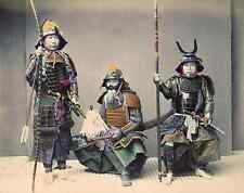 1880s Three Samurai from Meihi Era of Fuedal Japan Retro Picture Photo 8.5x11 picture