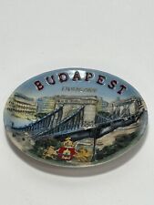 Budapest Hungary 4” Small Decorative Plate. Széchenyi Lánchíd Chain Bridge picture
