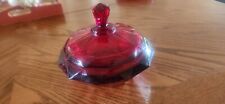 vintage Ruby Red Glass Candy Dish  picture