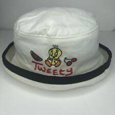 VTG 1996 Warner Bros. Studio Store KIDS Tweety White Hat Looney Tunes USA NWT picture