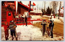 Sports~Skiiers @ Concord Hotel Kiamesha Lake New York~Vintage Postcard picture