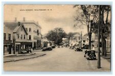 1938 View Of Main Street Cars Wolfeboro New Hampshire NH Posted Vintage Postcard picture