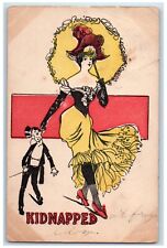 1906 Pretty Woman Umbrella Kidnapped Lemasters Pennsylvania PA Antique Postcard picture