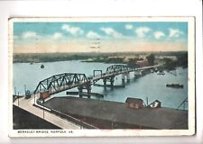 1922 Antique Postcard Norfolk VA Virginia Berkeley Bridge picture