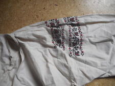 Stunning needle work  women's embroidered homespan linen shirt, grape leaves picture