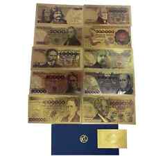 10pcs/set Poland Gold Banknotes 10000/200000/100000/500000 PLN for Collection picture