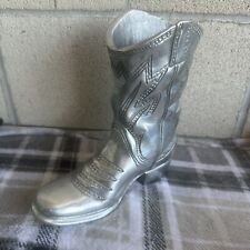 RARE Vintage Department 56  Cast Iron Cowboy Boot 9in tall picture